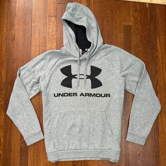 Under Armour Rival Fleece Big Logo Hoodie (Large) Gray - Picture 1 of 8